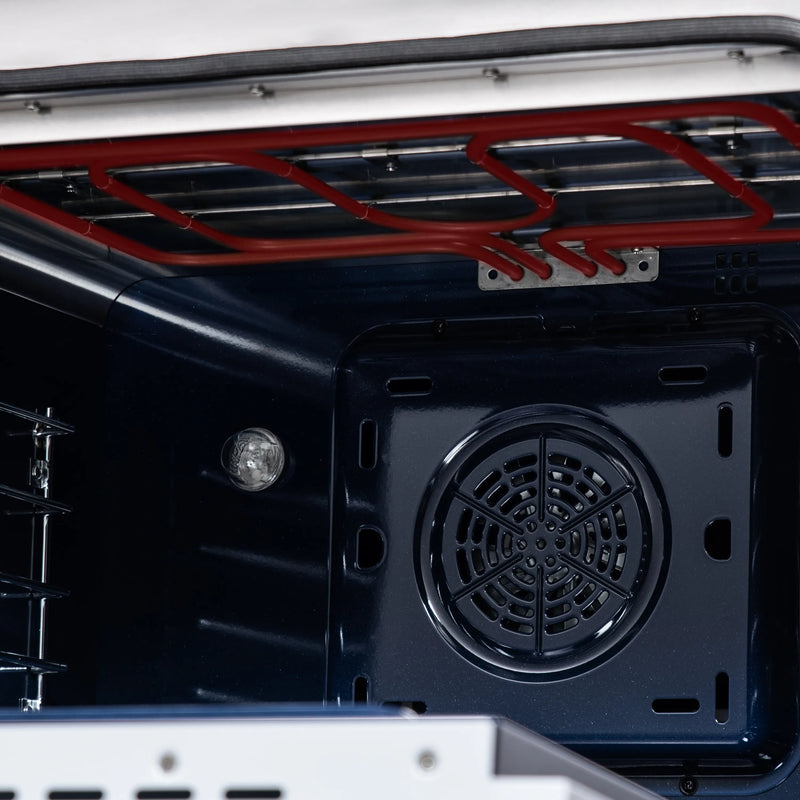 Forno Massimo 30-Inch Freestanding Dual Fuel Range with 4 Burners & 4.32 Cu. Ft. Convection Oven in White with Antique Brass Handle (FFSGS6125-30WHT)