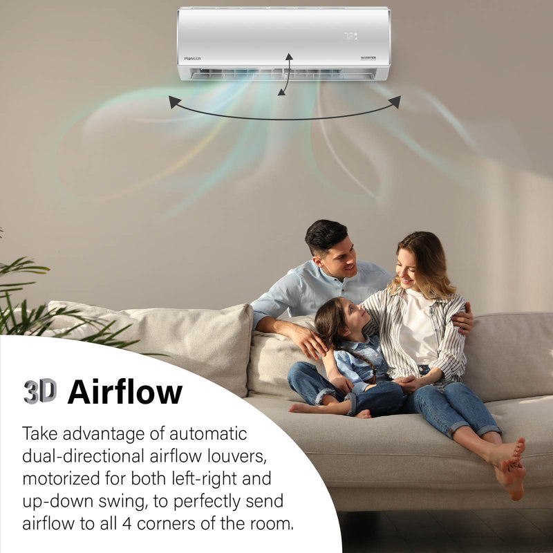 Pioneer® Diamante Essenza™ 12,000 BTU 17 SEER2 230V High-Wall Ductless Mini-Split Air Conditioner Inverter Heat Pump with 16 Ft. Kit (WYT012GLUI17RL)