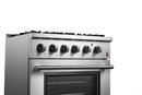 Forno Marco 30-inch Dual Fuel Range with 4 Burners and 4.32 cu.ft. Oven in Stainless Steel (FFSGS6197-30)