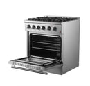 Forno Marco 30-inch Dual Fuel Range with 4 Burners and 4.32 cu.ft. Oven in Stainless Steel (FFSGS6197-30)