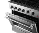 Forno Marco 30-inch Dual Fuel Range with 4 Burners and 4.32 cu.ft. Oven in Stainless Steel (FFSGS6197-30)