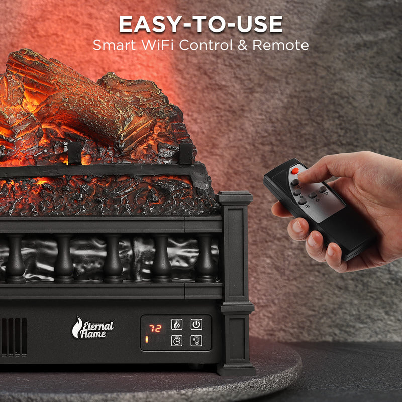 TURBRO Eternal Flame EF23-LG Electric Fireplace Logs (707-98-151A-BK)