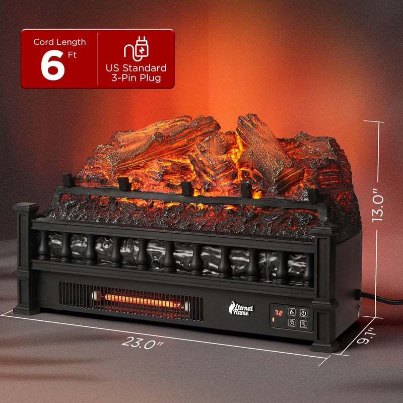 TURBRO Eternal Flame EF23-LG Electric Fireplace Logs (707-98-151A-BK)