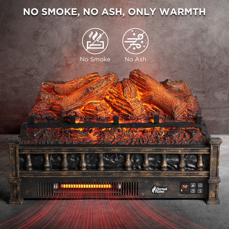 TURBRO Eternal Flame EF23-LG Electric Fireplace Logs (707-98-151A-BK)
