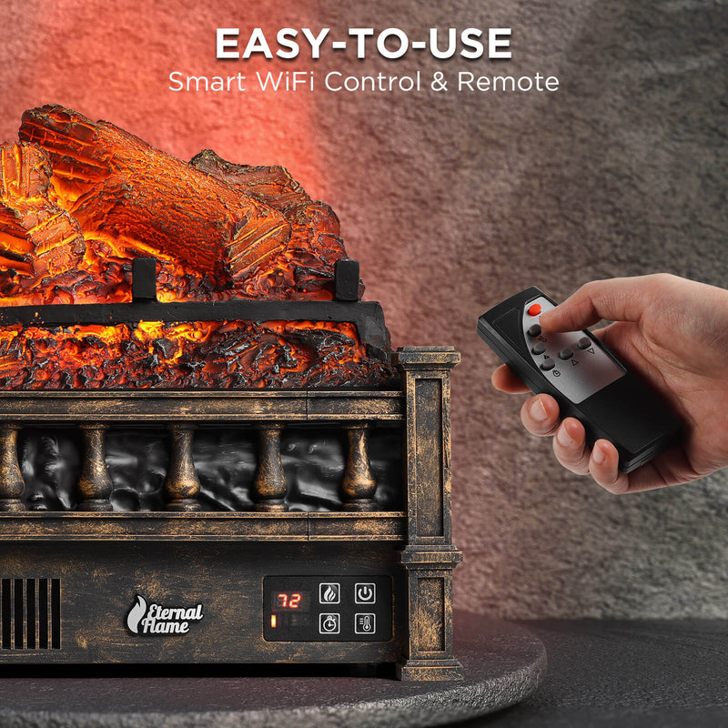 TURBRO Eternal Flame EF23-LG Electric Fireplace Logs (707-98-151A-BK)