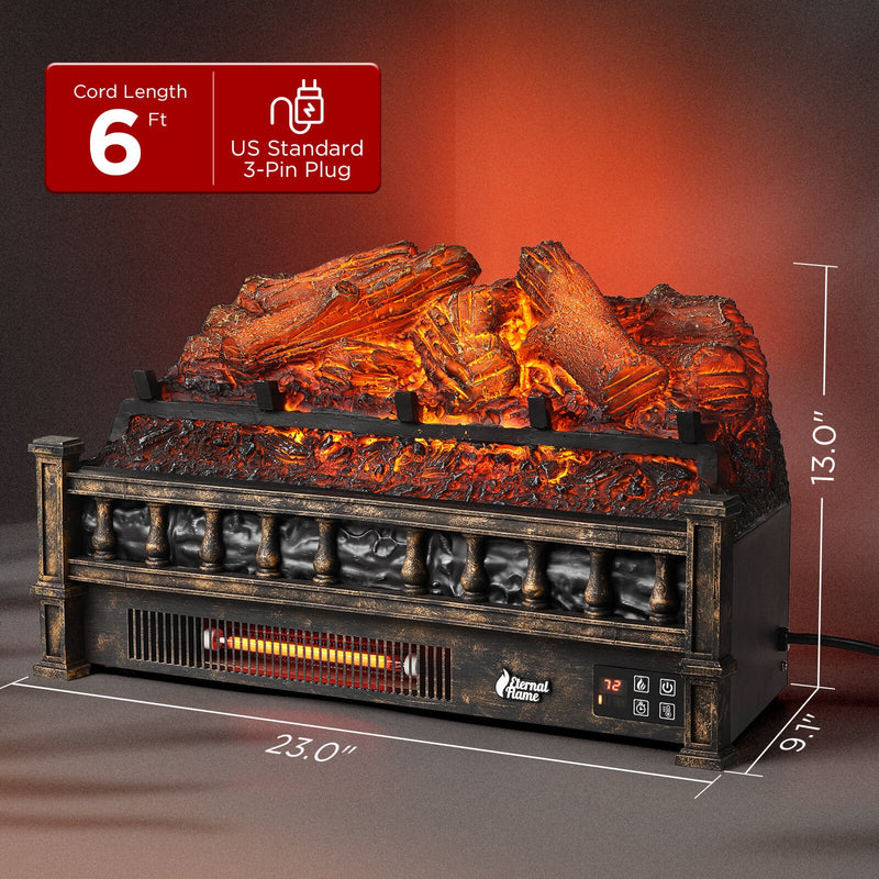 TURBRO Eternal Flame EF23-LG Electric Fireplace Logs (707-98-151A-BK)