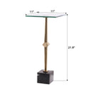 Parrot Uncle 11-Inch Square Side Table with Marble Base (EG-24-302)