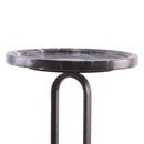 Parrot Uncle 12-Inch Round Side Table in Black (EG-24-304)