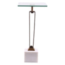 Parrot Uncle 11-Inch Modern Martini Table with White Marble (EG-24-308)