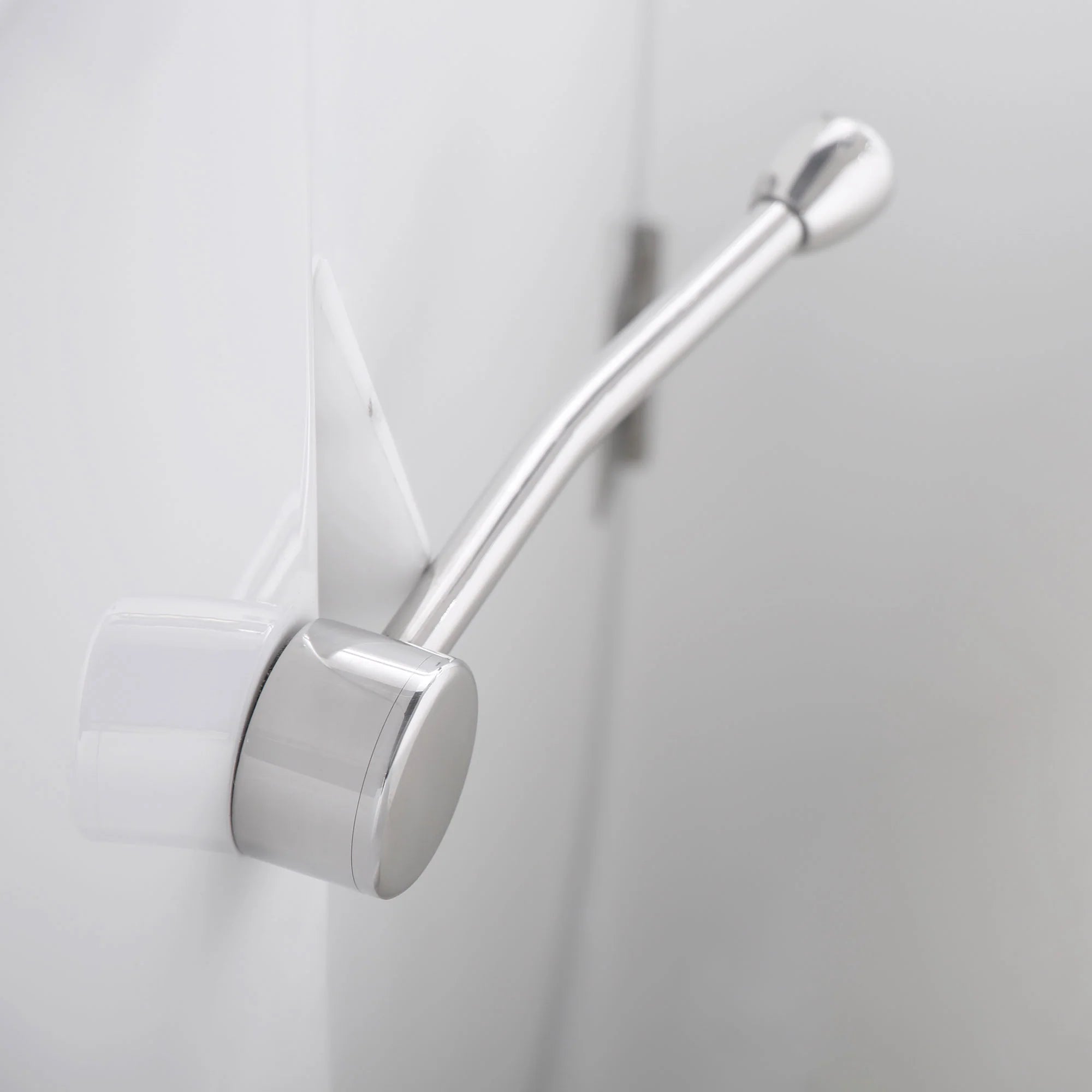 Walk-in soaking bathtub side-mounted shower holder with chrome handheld sprayer