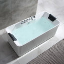 Empava 59-Inch Whirlpool Freestanding Acrylic Bathtub (EMPV-59AIS15)