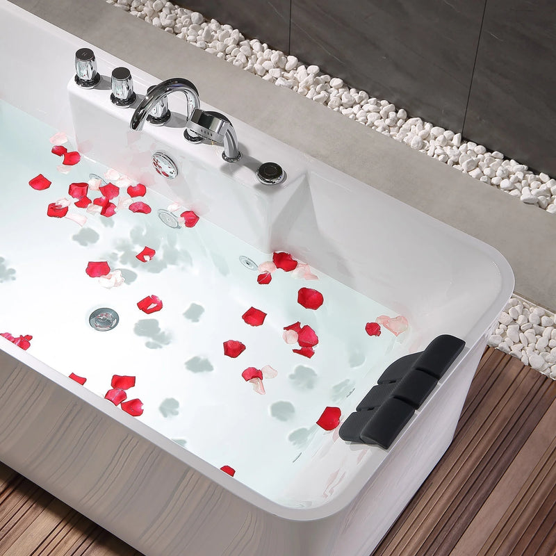 Empava 59-Inch Whirlpool Freestanding Acrylic Bathtub (EMPV-59AIS15)