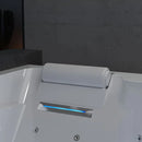 Empava 71-Inch Alcove Massage Inline Heater 2-Person LED Tub With Left Drain (EMPV-71JT802)
