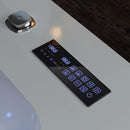 Empava 71-Inch Alcove Massage Inline Heater 2-Person LED Tub With Left Drain (EMPV-71JT802)