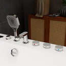 Empava 71-Inch Freestanding Combo Massage Whirlpool Inline Heater 2-Person Bathtub with Dual Glass Design (EMPV-71PRO01)