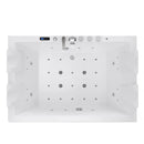 Empava 71-Inch Alcove Dual Massage Whirlpool Inline Heater 2-Person Bathtub with Revi-skin Therapy (EMPV-71PRO05)