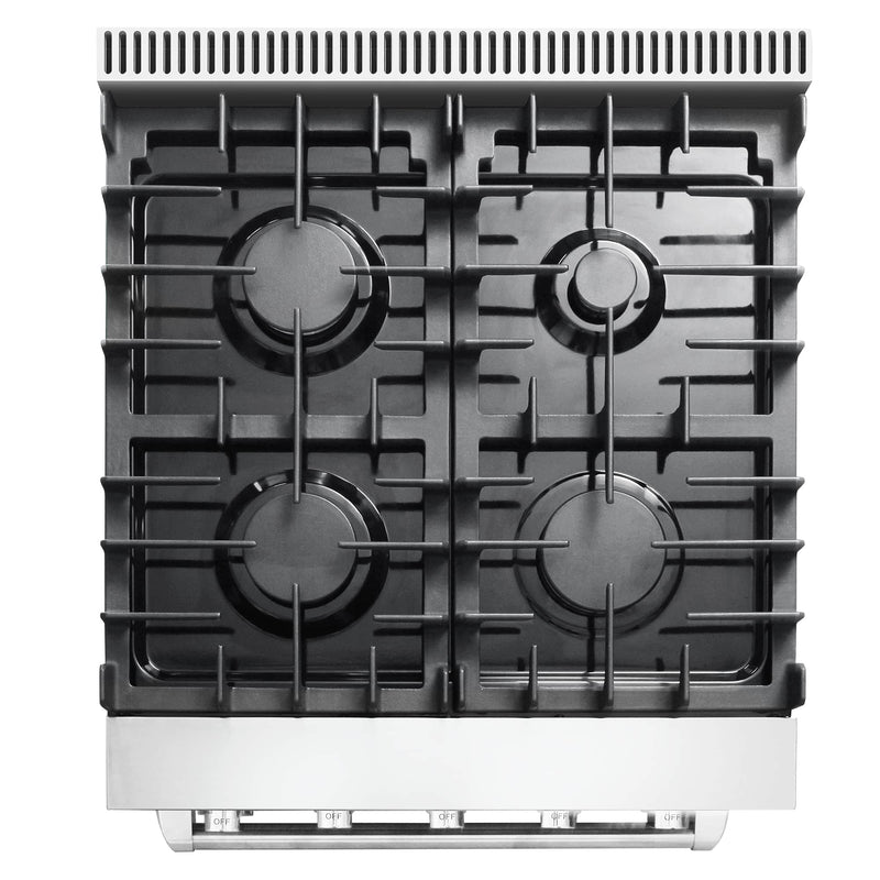 Cosmo 24-Inch Slide-In Freestanding Gas Range with 4 Sealed Burners in Stainless Steel (COS-EPGR244)