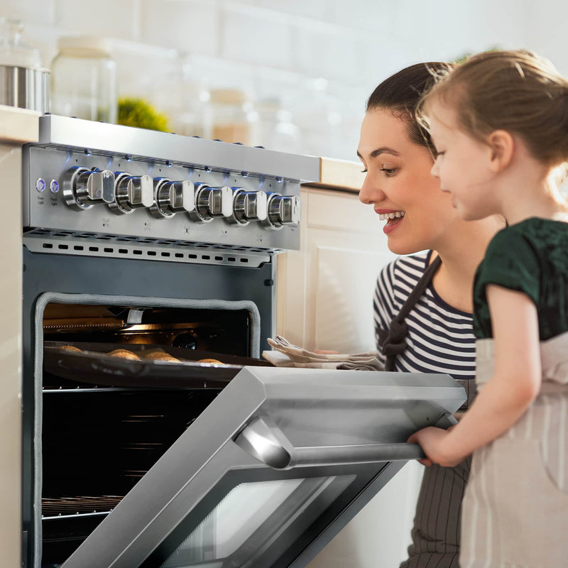Cosmo 4-Piece Appliance Package - 30-Inch Gas Range, Wall Mount Range Hood, Dishwasher and Refrigerator (COS-4PKG-253)