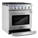 Cosmo 4-Piece Appliance Package - 30-Inch Gas Range, Wall Mount Range Hood, Dishwasher and Wine Cooler in Stainless Steel (COS-4PKG-095)