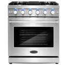 Cosmo 4-Piece Appliance Package - 30-Inch Gas Range, Under Cabinet Range Hood, Dishwasher and Refrigerator in Stainless Steel (COS-4PKG-128)