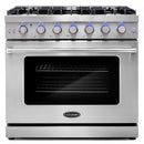 Cosmo 3 - Piece Appliance Package - 36-Inch Gas Range, 36-Inch Wall Mount Range Hood and 24-Inch Dishwasher (COS-3PKG-040)