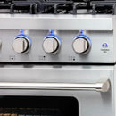 Cosmo 4-Piece Appliance Package - 36-Inch Gas Range, 36-Inch Island Range Hood, Dishwasher and Refrigerator in Stainless Steel (COS-4PKG-118)