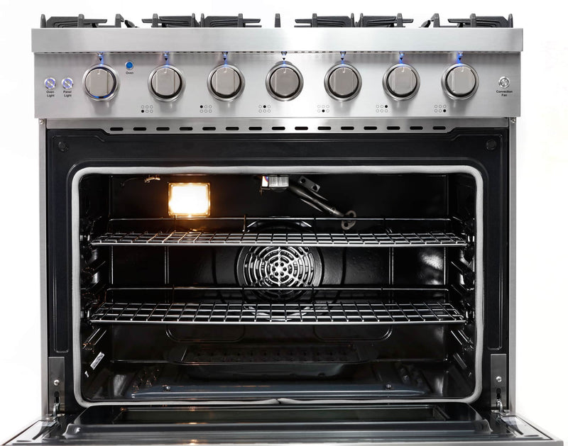Cosmo 36-Inch 6.0 Cu. Ft. Gas Range in Stainless Steel (COS-EPGR366)