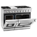 Cosmo 4-Piece Appliance Package - 48-Inch Gas Range, Dishwasher, Refrigerator and Wine Cooler in Stainless Steel (COS-4PKG-121)