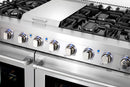Cosmo 4-Piece Appliance Package - 48-Inch Gas Range, Dishwasher, Refrigerator and Wine Cooler in Stainless Steel (COS-4PKG-121)
