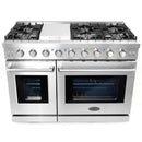 Cosmo 4-Piece Appliance Package - 48-Inch Gas Range, Dishwasher, Refrigerator and Wine Cooler in Stainless Steel (COS-4PKG-121)