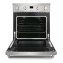 Cosmo 30-Inch Electric Range with 4 Burner Glass Cooktop and  4.8 Cu. Ft. Convection Oven in Stainless Steel (COS-ERC304KBD)