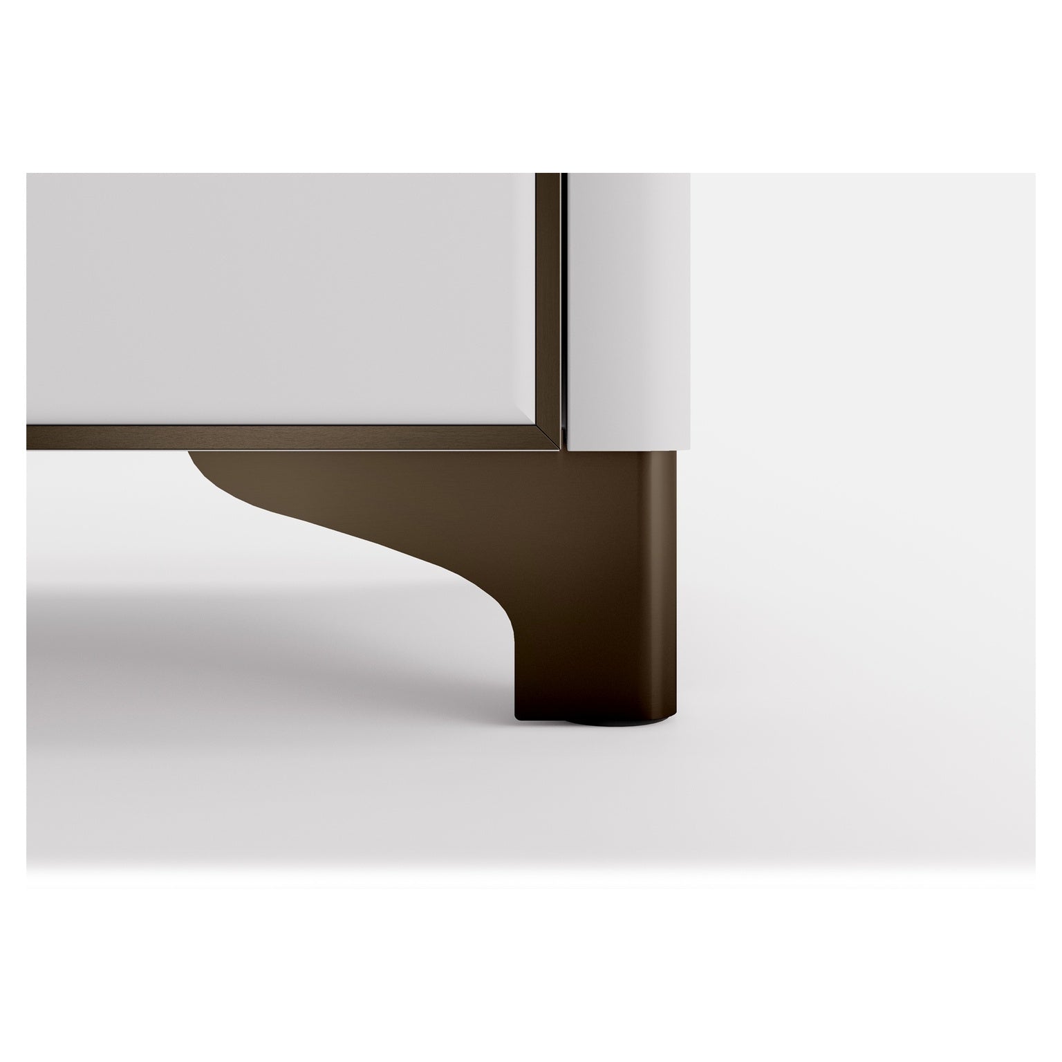 ILVE bronze cabinet leg with curved profile