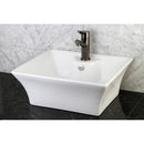 Kingston Brass Fauceture Forte 19-1/2" Ceramic Rectangular Vessel Sink, White (EV4049)