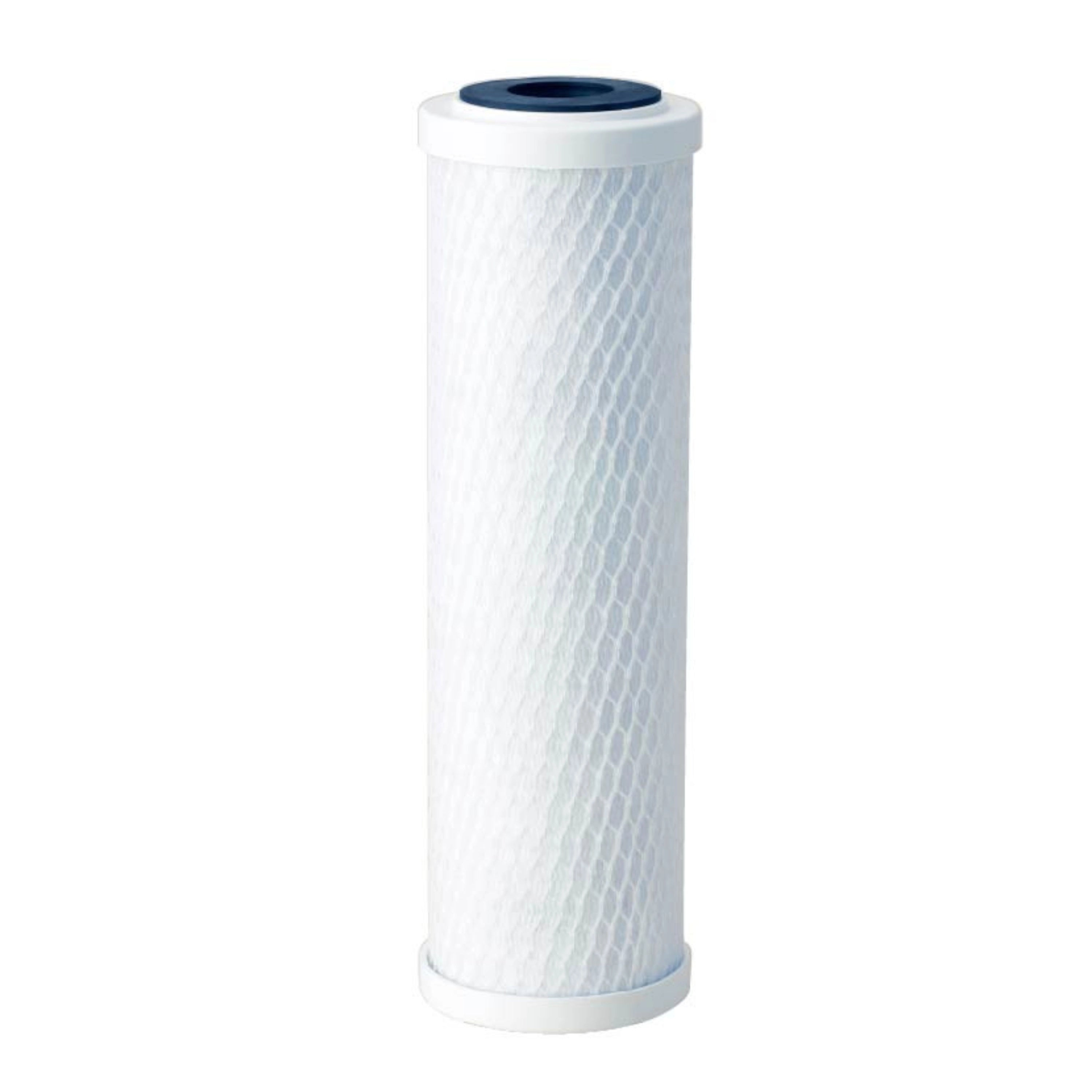Everpure replacement water filter cartridge, white pleated filter media with blue top