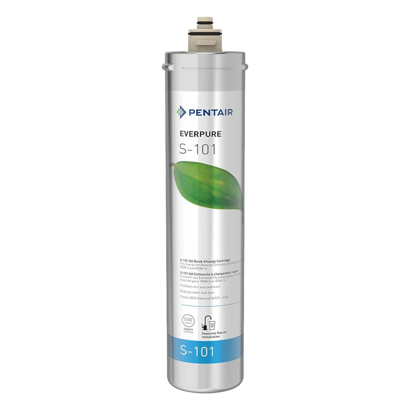 Everpure S-101 Quick-Change Filter Cartridge, Replacement (A) for use in ROM II or III Reverse Osmosis Systems, Single Unit (EV927377)