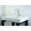 Kingston Brass Mission 23-5/8" Ceramic Rectangular Semi-Recessed Vessel Sink, White (EV9620)