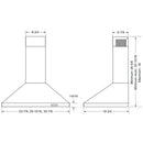 Broan-NuTone 36-inch 460 CFM Pyramidal Chimney Range Hood in Stainless Steel (EW4836SS)