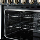 Forno Paolo 36-Inch Freestanding Electric Range with 5.44 Cu.Ft True Convection Oven in Black (FFSEL6011-36BLK)