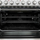 Forno 5-Piece Appliance Package - 36-Inch Electric Range, Wall Mount Range Hood, 60-Inch Refrigerator, Dishwasher, and 30-Inch Microwave Oven in Stainless Steel