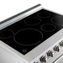 Forno 5-Piece Appliance Package - 36-Inch Electric Range, Wall Mount Range Hood, 60-Inch Refrigerator, Dishwasher, and 30-Inch Microwave Drawer in Stainless Steel