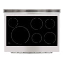 Forno 5-Piece Appliance Package - 36-Inch Electric Range, Wall Mount Range Hood, 60-Inch Refrigerator, Dishwasher, and 24-Inch Microwave Oven in Stainless Steel