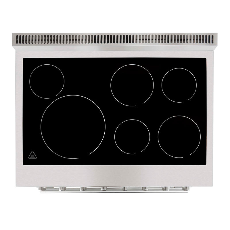 Forno Paolo 36-Inch Freestanding Electric Range with 5.44 Cu.Ft True Convection Oven in Stainless Steel (FFSEL6011-36)