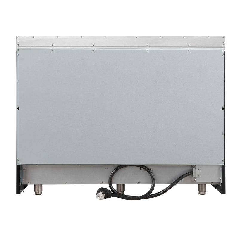 Forno Paolo 48-Inch Freestanding Electric Range with 6.7 Cu.Ft True Convection Oven in Black with Antique Brass Handle (FFSEL6011-48BLK)