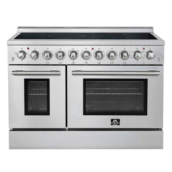 Forno Paolo 48-Inch Freestanding Electric Range with 6.7 Cu. Ft. True Convection Oven in Stainless Steel (FFSEL6011-48)
