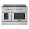 Forno Paolo 48-Inch Freestanding Electric Range with 6.7 Cu.Ft True Convection Oven in Stainless Steel (FFSEL6011-48)