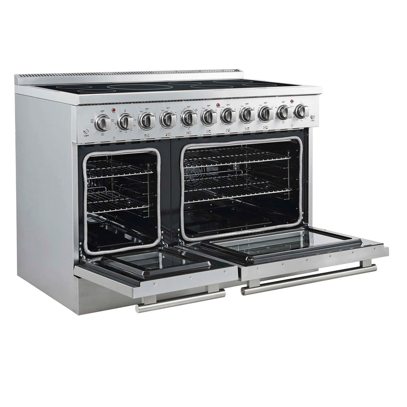 Forno Paolo 48-Inch Freestanding Electric Range with 6.7 Cu.Ft True Convection Oven in Stainless Steel (FFSEL6011-48)