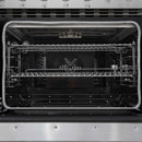 Forno 5-Piece Appliance Package - 48-Inch Electric Range, Wall Mount Range Hood, 36-Inch Refrigerator, Dishwasher, and 30-Inch Microwave Oven in Stainless Steel