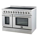 Forno Paolo 48-Inch Freestanding Electric Range with 6.7 Cu. Ft. True Convection Oven in Stainless Steel (FFSEL6011-48)