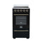 Forno Pallerano 20-Inch Freestanding Electric Range in Black with Antique Brass Trim (FFSEL6052-20BLK)