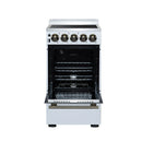 Forno Pallerano 20-Inch Freestanding Electric Range in White with Antique Brass Trim (FFSEL6052-20WHT)